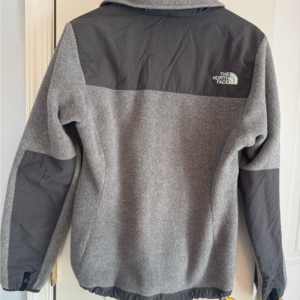 The North Face Gray Fleece Jacket with Mint Trim - Picture 3 of 3